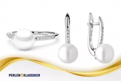 Perlenschmuck Set Klassisch elegant weiße